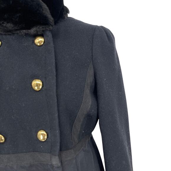 Marc by Marc Jacobs Runway Gemini Melton Coat Faux Fur Collar Double Breasted XS - Picture 6 of 15